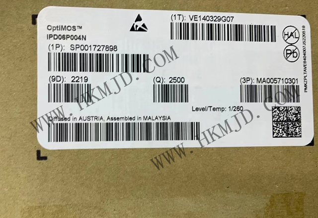 供給用トランジスタ IPD06P004N PチャンネルMOSFET 60V 16.4A 63W PG-TO252-3