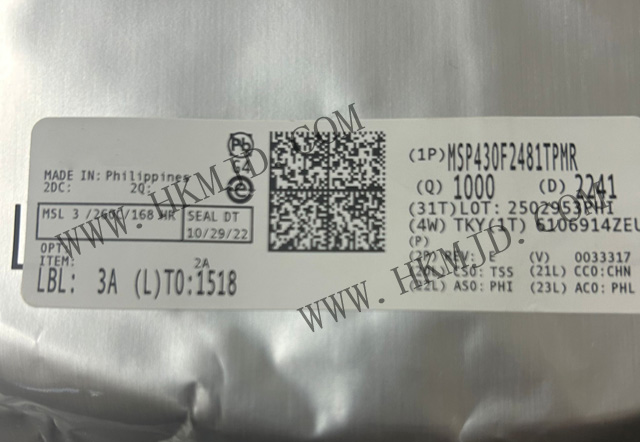 TI MSP430F2481TPMR 16ビット超低消費電力マイクロコントローラ（MCU）
