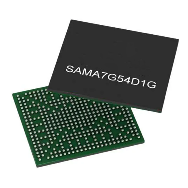 Microchip SAMA7G54D1GT-I/4UB ARM Cortex A7マイクロプロセッサMPU、MIPIカメラおよび1Gb内蔵DDR3L搭載