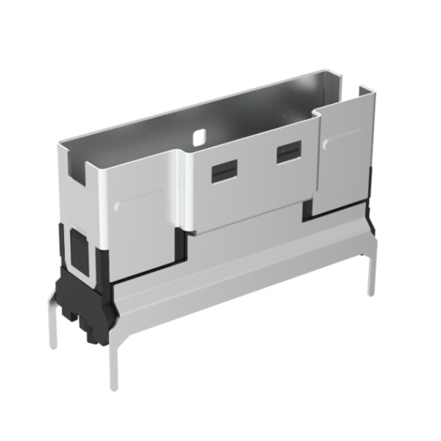 AmphenolコネクタU10-BH74-25001TおよびU10-BH74-25101T SlimSAS垂直X8 30µin金メッキ