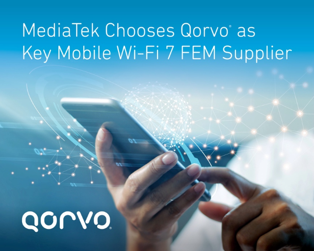 QorvoがMediaTekのDimensity 9400ファーストリリースWi-Fi 7 FEMの主要サプライヤーに選定される