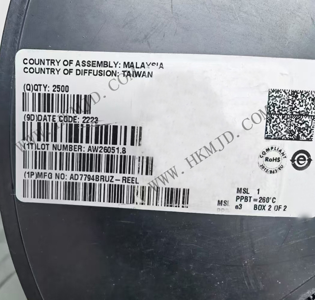 ADI AD7794BRUZ 6チャンネル低ノイズ低消費電力24ビットアナログ/デジタルコンバータ