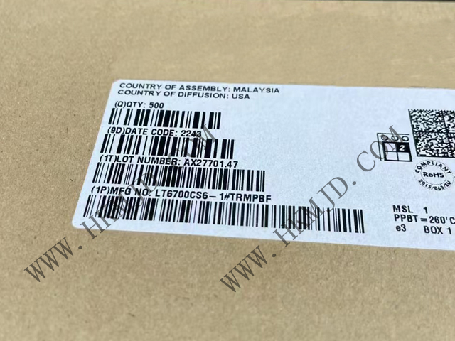 ADI LT6700CS6-1 400mVリファレンス付きマイクロパワー低電圧デュアルコンパレータ