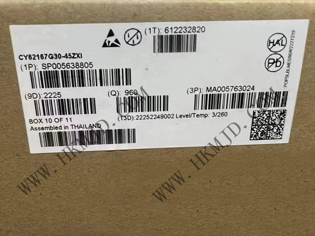 供給 Infineon CY62167G30-45ZXI高性能スタティックランダムアクセスメモリ（SRAM）