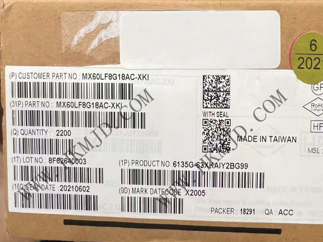 供給 [MXIC] メモリIC——MX60LF8G18AC-XKI 8Gbit SLC NANDフラッシュメモリ