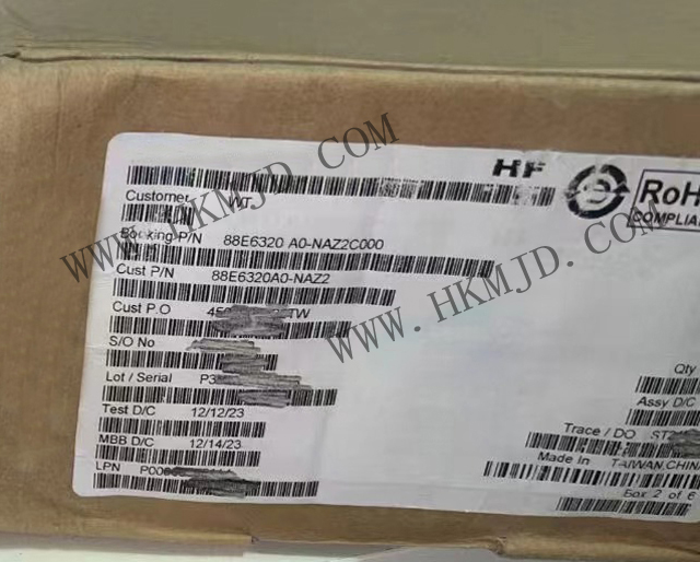 通信IC: MARVELL 88E6320-A0-NAZ2C000 7ポートギガビットイーサネットスイッチングチップ