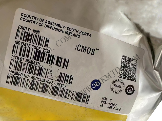 ADI ADG1408YCPZ 4Ω 8 - チャネル モノリシック iCMOS アナログマルチプレクサ