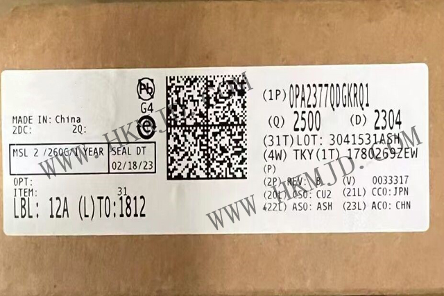 車載アンプ_OPA2377QDGKRQ1_レールツーレール入出力、低ノイズ、5MHz CMOSオペアンプ