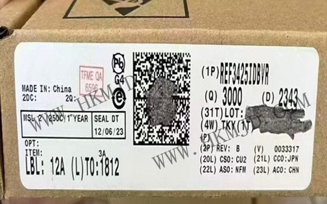 TI REF3425IDBVR: 低温度ドリフト（6ppm/°C）、低消費電力、高精度CMOS電圧リファレンス