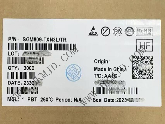 SGM809-TXN3L: 低消費電力マイクロプロセッサ監視回路、3.08V高精度電圧監視