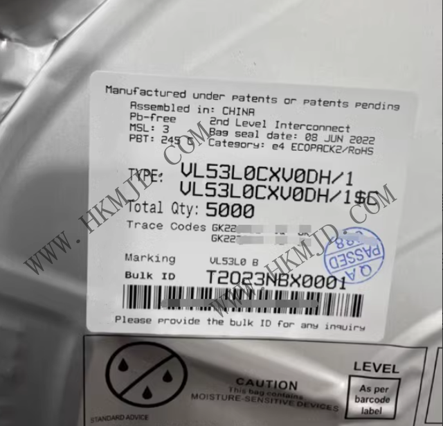 供給元のセンサーチップVL53L0CXV0DH/1飛行時間（ToF）レンジセンサー
