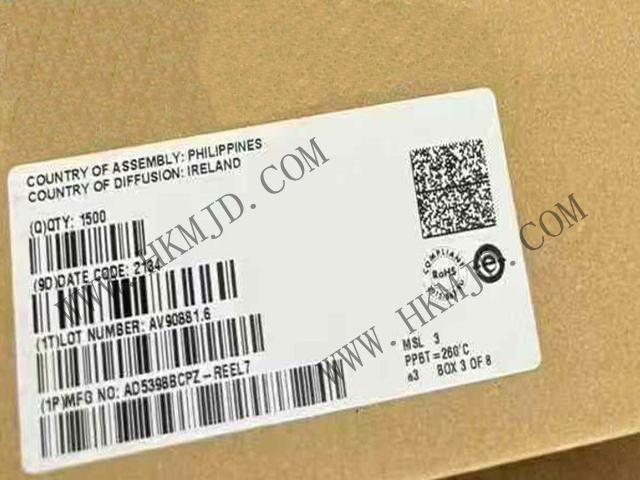 ADI AD5398BCPZ 120mA出力電流吸収機能を備えたシングル10ビットDAC