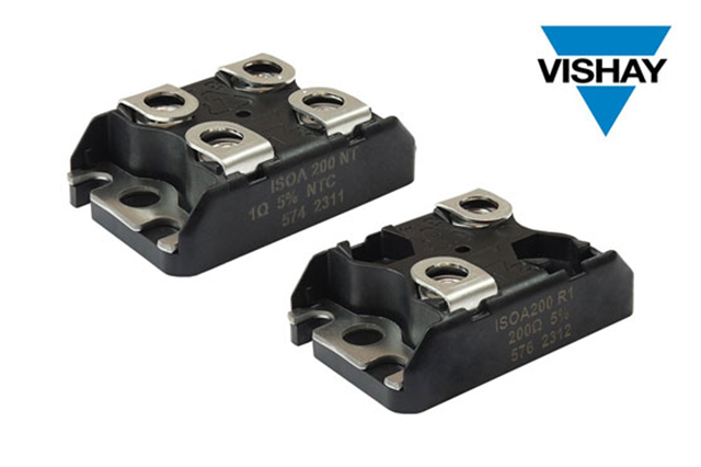 Vishay、AEC-Q200認証を取得した新しい厚膜パワー抵抗器--ISOA200を発売