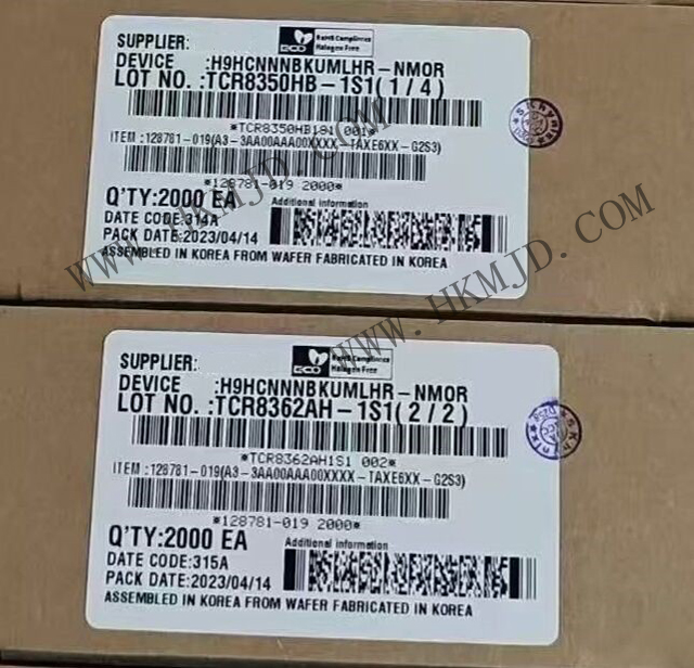 SK Hynix H9HCNNBKUMLHR-NMOR LPDDR4Xメモリチップを供給