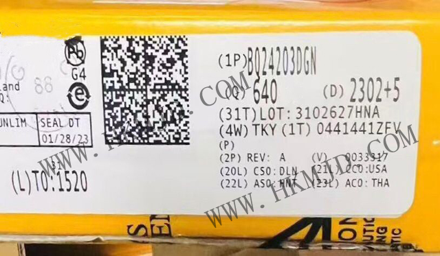 [供給] BQ24203DGN（TI）シングルチップ・リチウムイオンバッテリー充電器管理IC