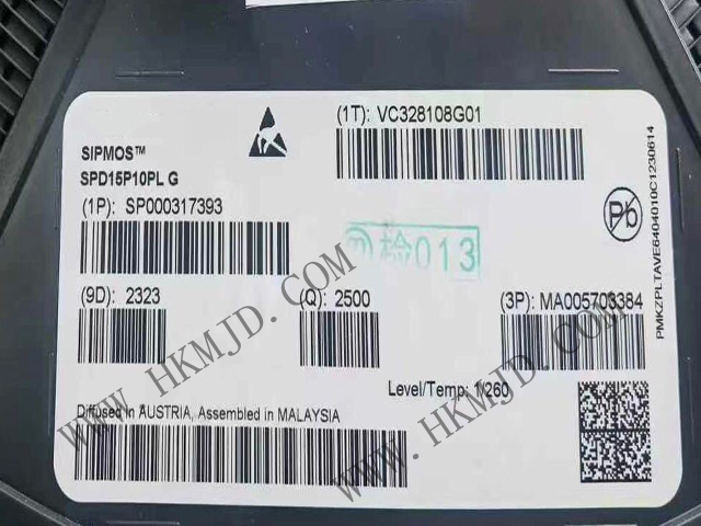 インフィニオン SPD15P10PL 100V SIPMOS® PチャンネルパワーMOSFETトランジスタ