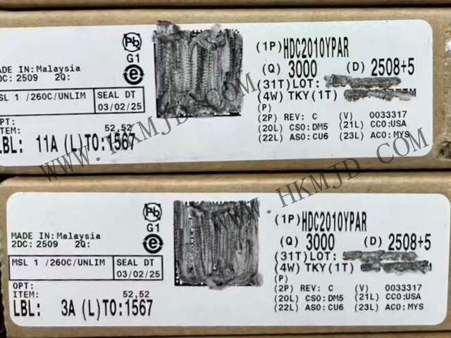 [供給] HDC2010YPAR（TI）2％RH低消費電力デジタル相対湿度センサ