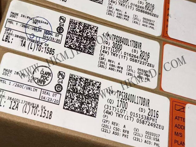 TI TPS3840DL17DBVR 高入力電圧モニター、MR機能とプログラム可能遅延機能を搭載