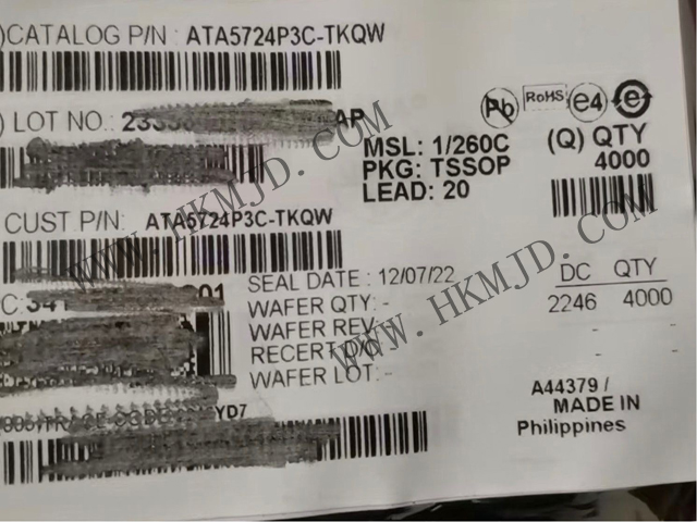 Microchip ATA5724P3C-TKQW 高性能多チップ PLL 受信器