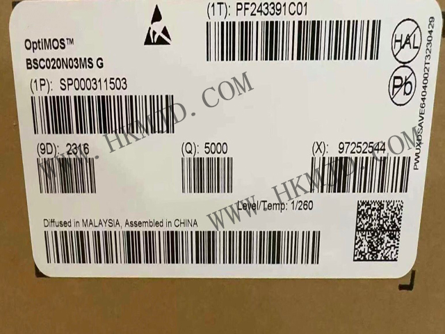 供給 BSC020N03MSG（OptiMOS™ 3M シリーズ）パワーMOSFET、30V