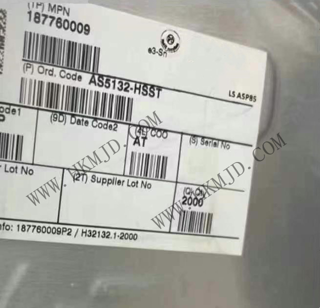 AMS AS5132-HSST 回転エンコーダー 360° プログラム可能高速磁気位置センサー