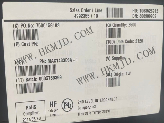 Maxim MAX1483ESA 20µAスルーレート制限RS-485トランシーバ