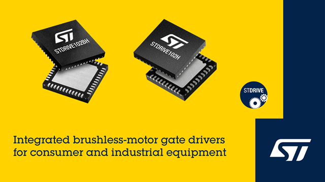 ST、新しいゲートドライバSTDRIVE102 HとSTDRIVE102 BHを発表
