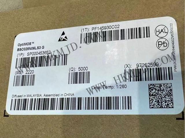 供給：インフィニオン Nチャネル パワー MOSFET BSC028N06LS3G OptiMOS™ パワートランジスタ（60V）