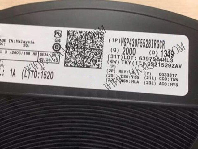 【TI16ビットマイクロコントローラ】MSP430 F5528 IRGCR：25 MHz、128 KBフラッシュメモリ、8 KB SRAM（MCU）