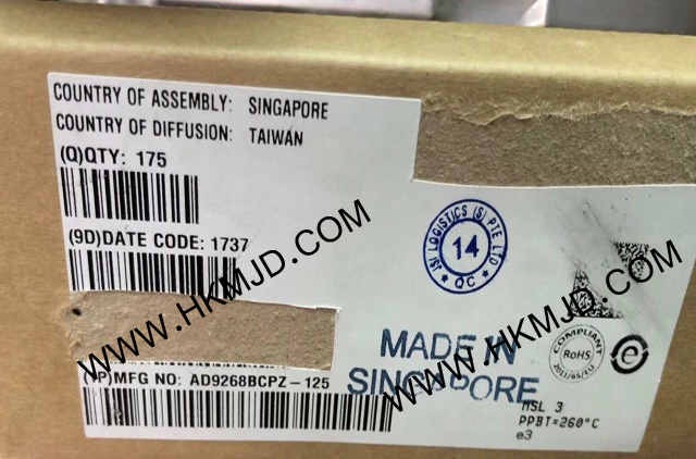 ADI AD9268 BCPZ-125デュアルチャネル、16ビット、125 MSPSアナログデジタル変換器（ADC）