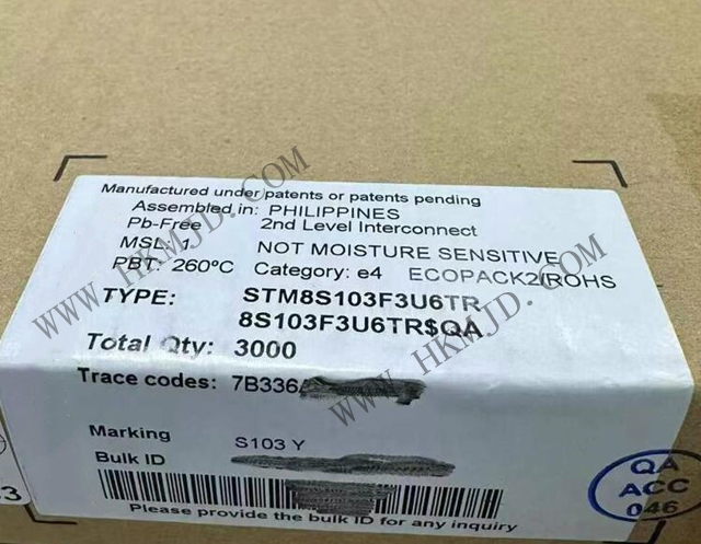 在庫あり ST STM8S103F3U6TR 8ビットマイクロコントローラーチップ、純正新品