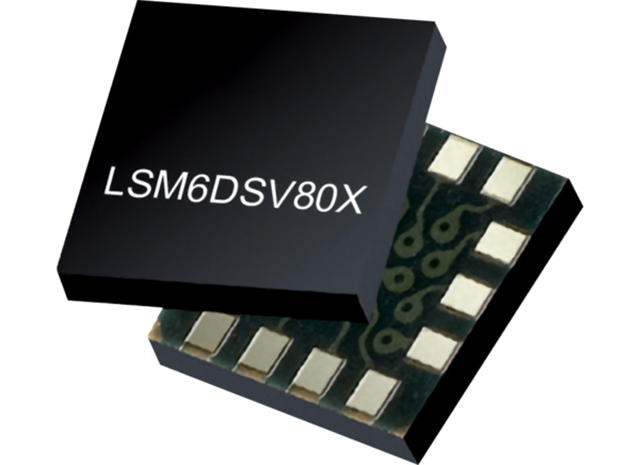 ST新品LSM6 DSV80 XTR-6軸IMU、最大80 G値加速度計