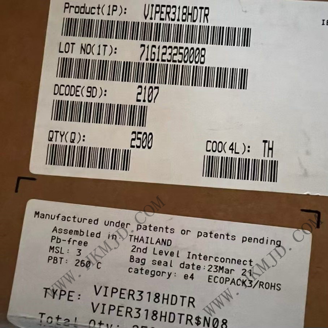 電源管理チップ VIPER318HDTR——STマイクロエレクトロニクス 省エネ型オフライン高圧コンバーター