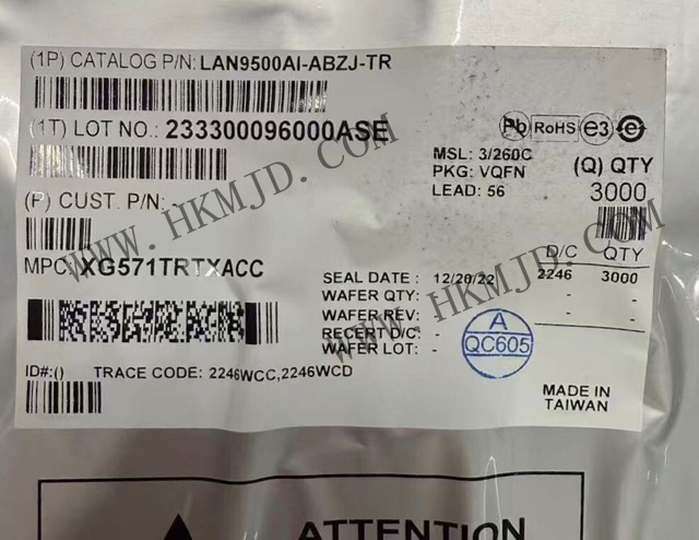 在庫あり：Microchip LAN9500AI-ABZJ USB 2.0から10/100イーサネットコントローラー