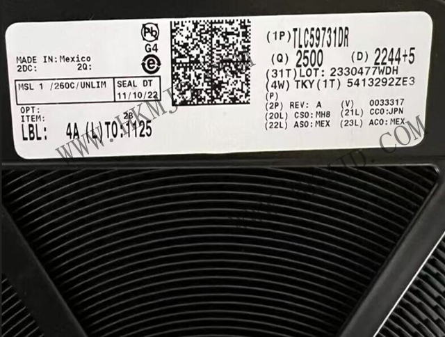 TI TLC59731DR 3チャンネル 8ビット PWM LEDドライバー（シングルワイヤーインターフェース搭載）