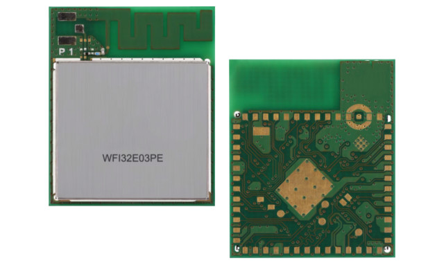 PIC32 MZ2051-W1 SoCに基づくMicrochip WFI32 E03 PE-I Wi-Fi®MCUモジュール