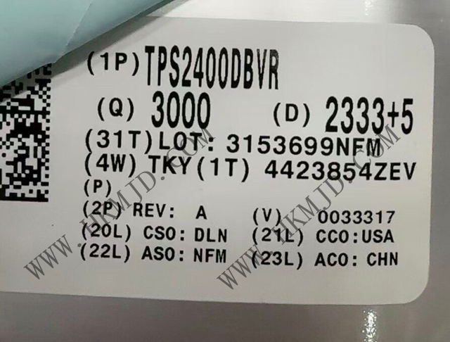 TI TPS2400DBVR 5.5V過電圧保護コントローラ（100V入力過渡保護対応）